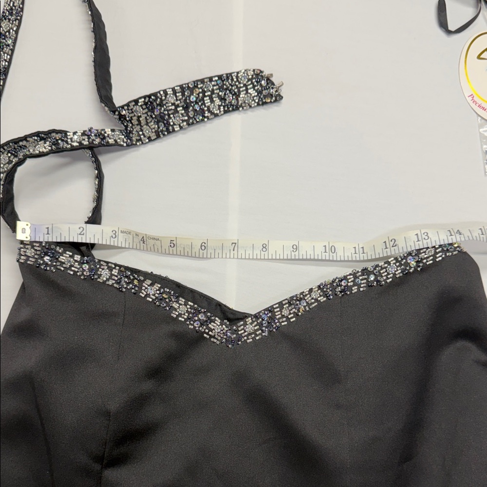 Precious Formals Black and Silver Prom Dress - Picture 11 of 12